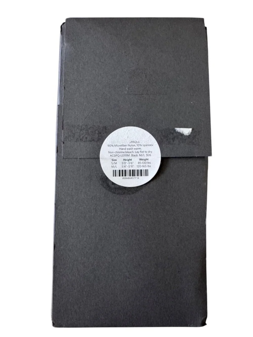 Eileen Fisher M/ L Microfiber Opaque Tight Black NWB
